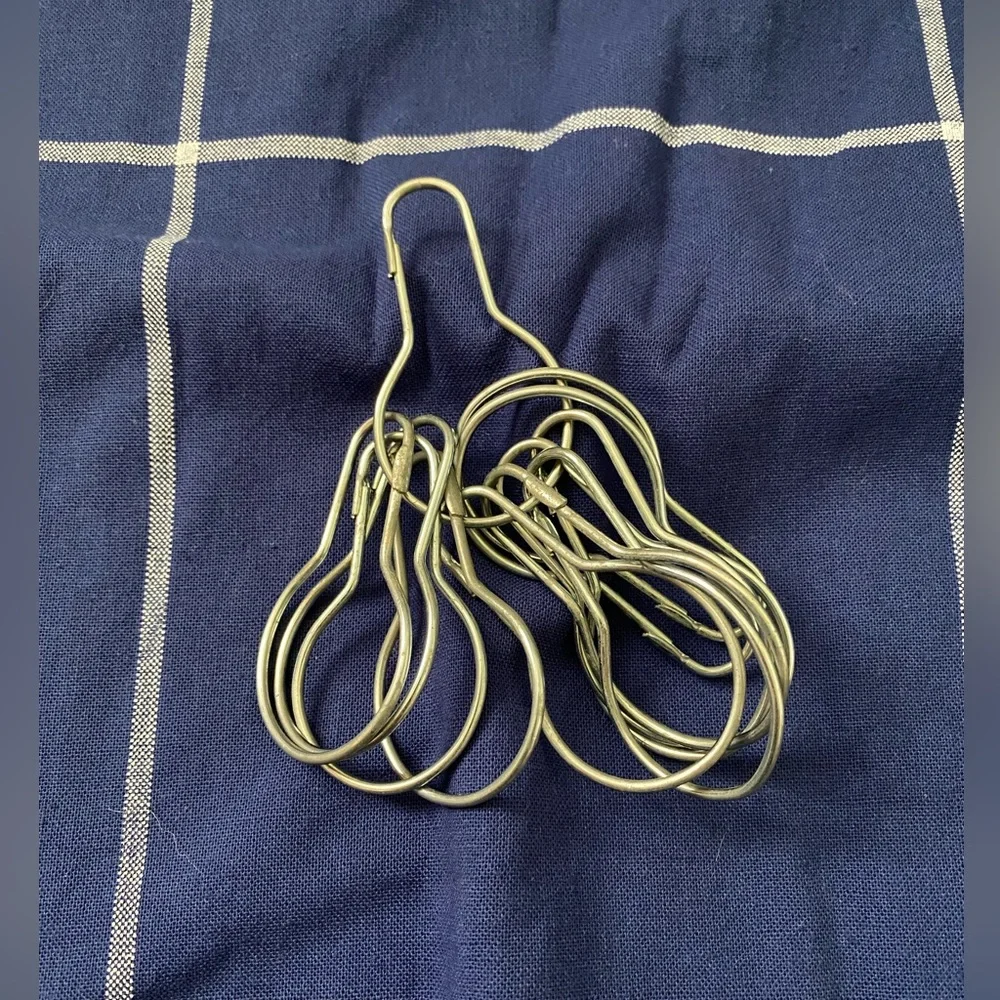 5/$20! Blue Shower Curtain with Hooks - Picture 3 of 3